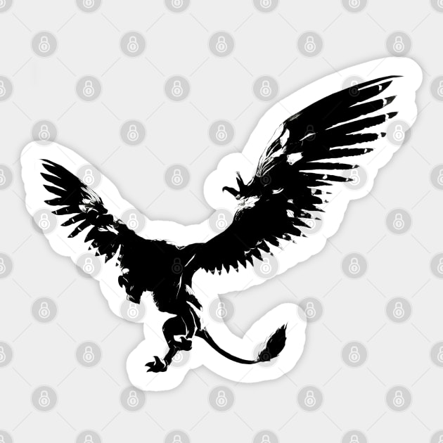 Griffin Landing - Monster - Fantasy Sticker by Fenay-Designs